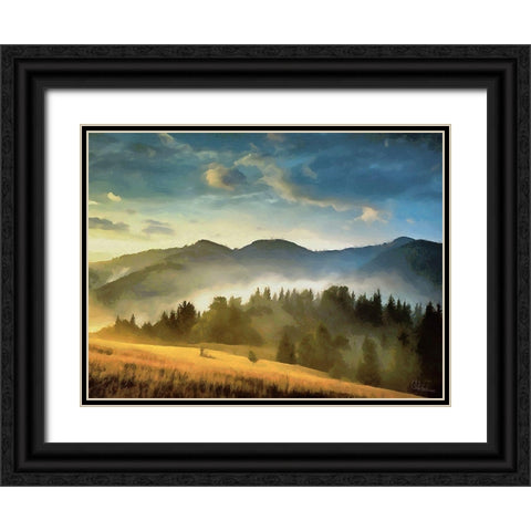 The Fog Collection II Black Ornate Wood Framed Art Print with Double Matting by Medeiros, Celito