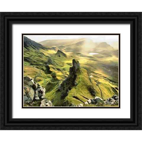 The Fog Collection IV Black Ornate Wood Framed Art Print with Double Matting by Medeiros, Celito