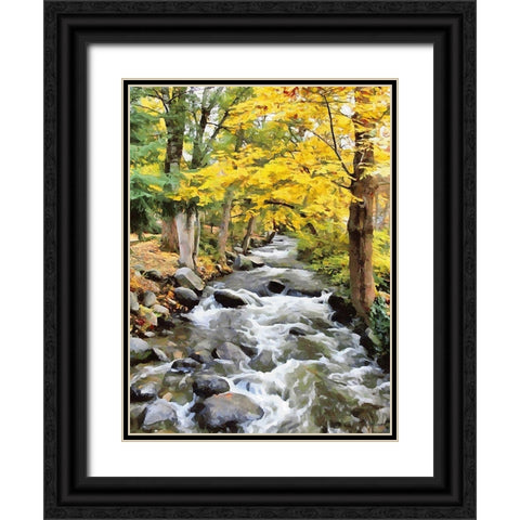 River in the Forest VIII Black Ornate Wood Framed Art Print with Double Matting by Medeiros, Celito
