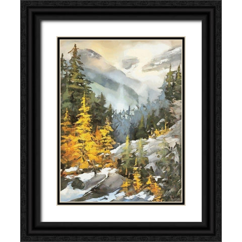 Cloudy Mountains Black Ornate Wood Framed Art Print with Double Matting by Medeiros, Celito