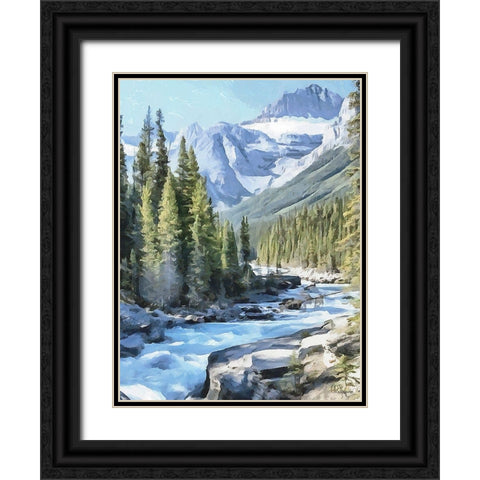 River in the Mountains III Black Ornate Wood Framed Art Print with Double Matting by Medeiros, Celito