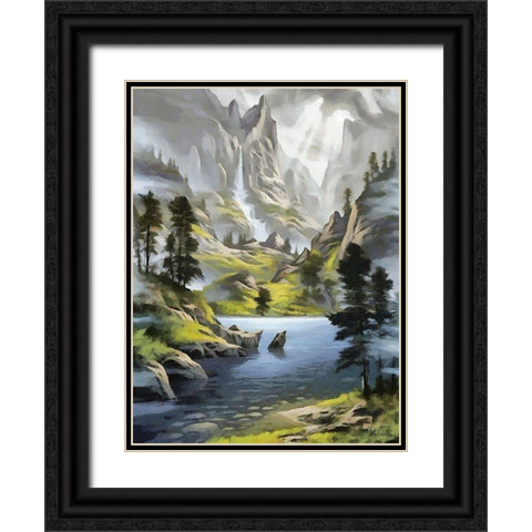 River in the Mountains IV Black Ornate Wood Framed Art Print with Double Matting by Medeiros, Celito
