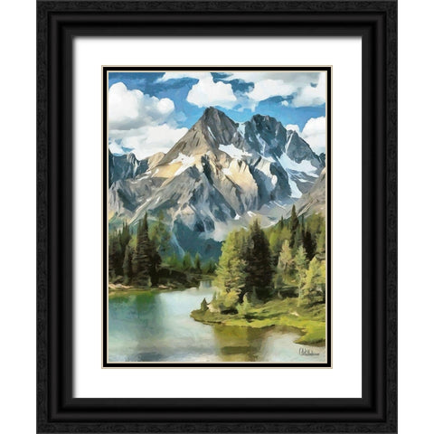 River in the Mountains VI Black Ornate Wood Framed Art Print with Double Matting by Medeiros, Celito