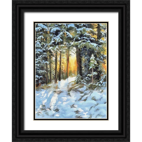 Sunny Day in Winter I Black Ornate Wood Framed Art Print with Double Matting by Medeiros, Celito
