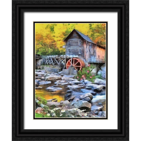 Mill Collection I Black Ornate Wood Framed Art Print with Double Matting by Medeiros, Celito