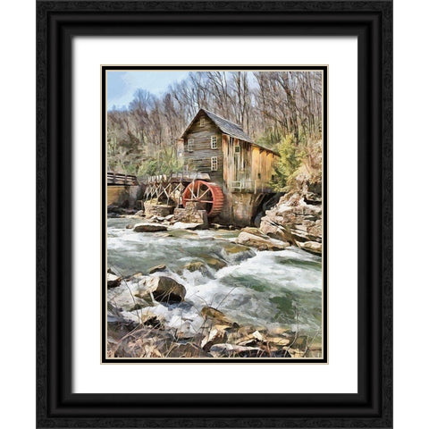 Mill Collection II Black Ornate Wood Framed Art Print with Double Matting by Medeiros, Celito