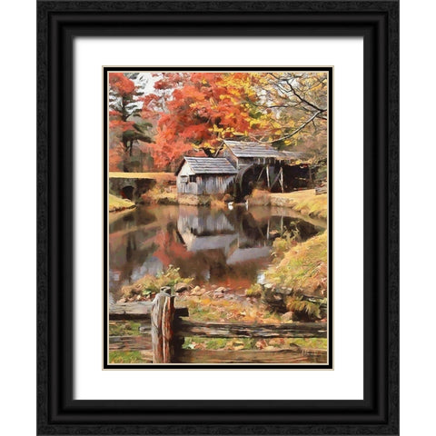 Mill Collection V Black Ornate Wood Framed Art Print with Double Matting by Medeiros, Celito