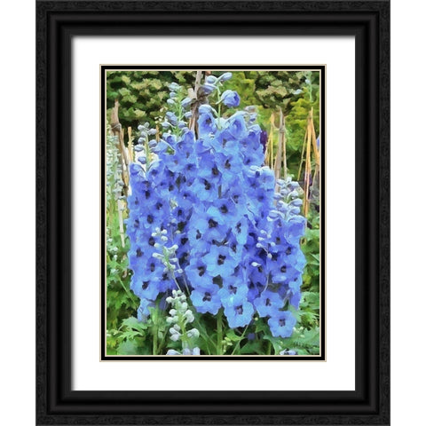 I like Flowers I Black Ornate Wood Framed Art Print with Double Matting by Medeiros, Celito