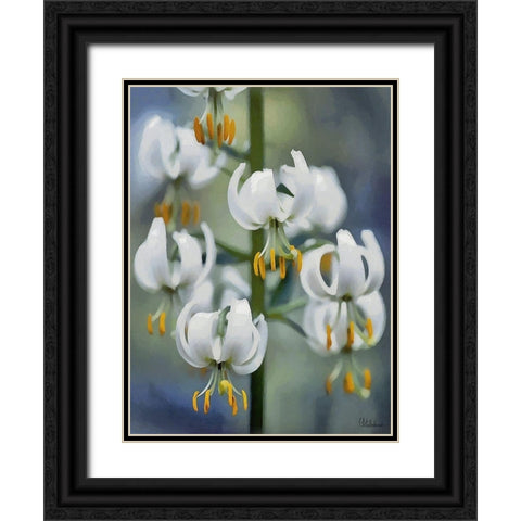 I like Flowers IV Black Ornate Wood Framed Art Print with Double Matting by Medeiros, Celito