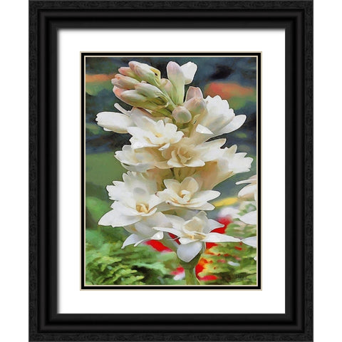 I like Flowers VI Black Ornate Wood Framed Art Print with Double Matting by Medeiros, Celito