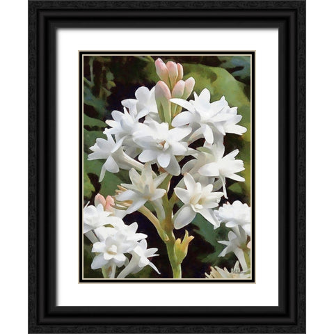 I like Flowers IX Black Ornate Wood Framed Art Print with Double Matting by Medeiros, Celito
