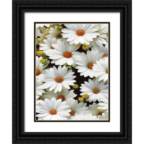 I like Flowers XI Black Ornate Wood Framed Art Print with Double Matting by Medeiros, Celito