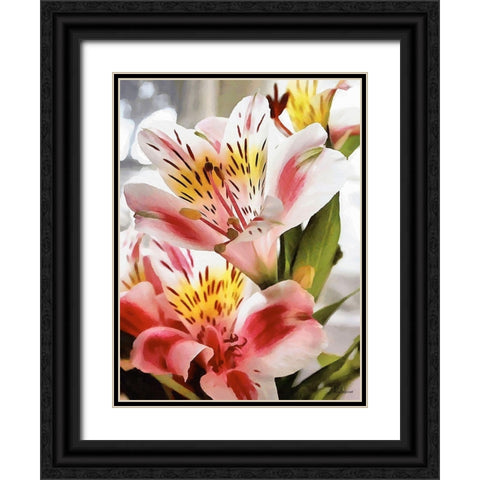 I like Flowers XIII Black Ornate Wood Framed Art Print with Double Matting by Medeiros, Celito