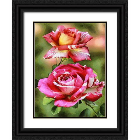 I like Flowers XXIII Black Ornate Wood Framed Art Print with Double Matting by Medeiros, Celito