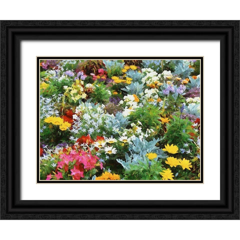 I like Flowers XXXI Black Ornate Wood Framed Art Print with Double Matting by Medeiros, Celito