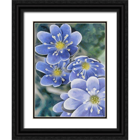 I like Flowers XXXVII Black Ornate Wood Framed Art Print with Double Matting by Medeiros, Celito
