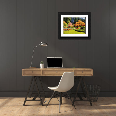 Beautiful Garden V Black Ornate Wood Framed Art Print with Double Matting by Medeiros, Celito