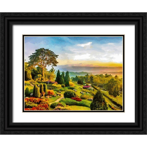 Beautiful Garden VI Black Ornate Wood Framed Art Print with Double Matting by Medeiros, Celito