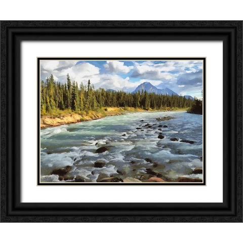 Rocky Mountains II Black Ornate Wood Framed Art Print with Double Matting by Medeiros, Celito