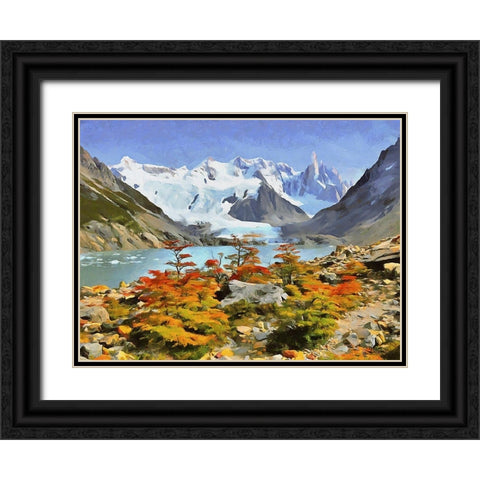 Rocky Mountains VII Black Ornate Wood Framed Art Print with Double Matting by Medeiros, Celito