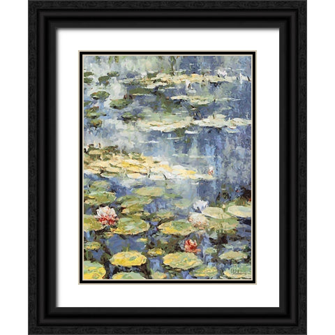 Landscapes in Monet Style V Black Ornate Wood Framed Art Print with Double Matting by Medeiros, Celito