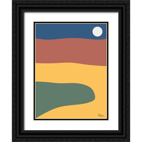 A Game with Abstract Shapes XXXIV Black Ornate Wood Framed Art Print with Double Matting by Medeiros, Celito
