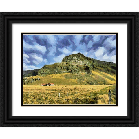 Beautiful nature in Iceland VII Black Ornate Wood Framed Art Print with Double Matting by Medeiros, Celito