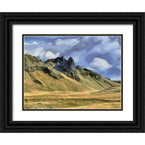 Beautiful nature in Iceland X Black Ornate Wood Framed Art Print with Double Matting by Medeiros, Celito