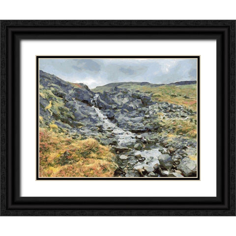 Beautiful nature in Iceland XXIV Black Ornate Wood Framed Art Print with Double Matting by Medeiros, Celito