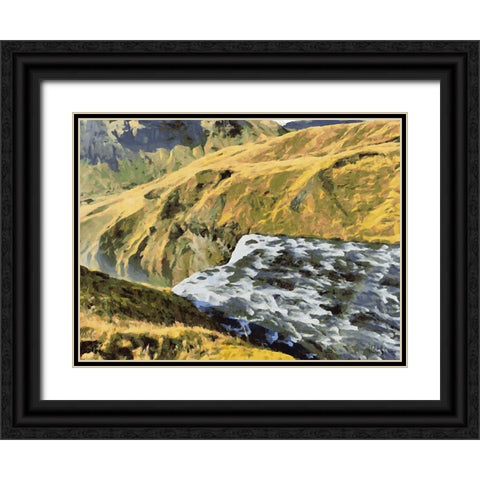 Beautiful nature in Iceland XLIII Black Ornate Wood Framed Art Print with Double Matting by Medeiros, Celito