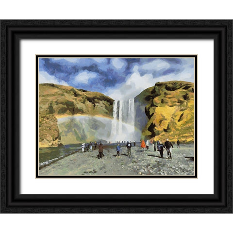 Beautiful nature in Iceland XLV Black Ornate Wood Framed Art Print with Double Matting by Medeiros, Celito