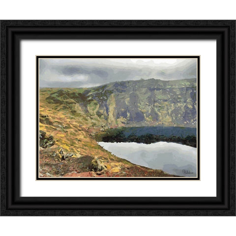 Beautiful nature in Iceland LVI Black Ornate Wood Framed Art Print with Double Matting by Medeiros, Celito