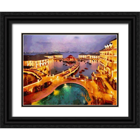 Travel Destination around the World XIII Black Ornate Wood Framed Art Print with Double Matting by Medeiros, Celito