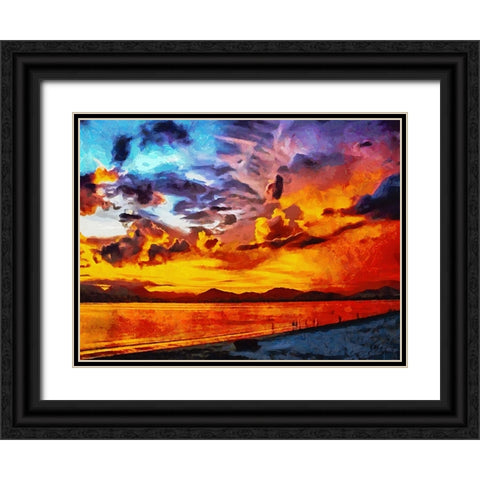 Travel Destination around the World XXIII Black Ornate Wood Framed Art Print with Double Matting by Medeiros, Celito