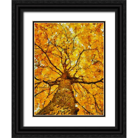 Collectio of Bloomin and Autumn Trees VII Black Ornate Wood Framed Art Print with Double Matting by Medeiros, Celito