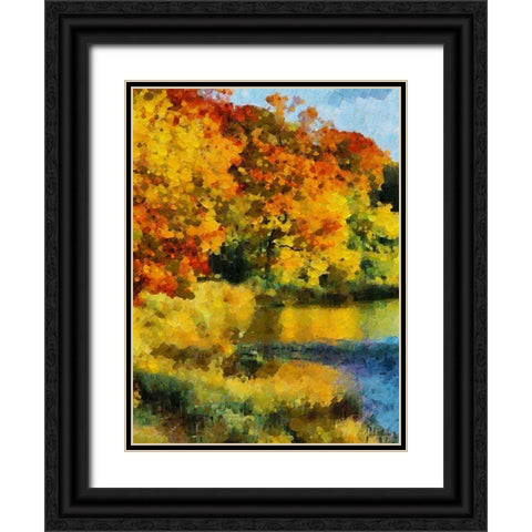 Collectio of Bloomin and Autumn Trees XX Black Ornate Wood Framed Art Print with Double Matting by Medeiros, Celito