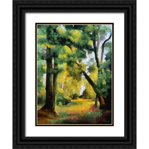 Collectio of Bloomin and Autumn Trees XXVIII Black Ornate Wood Framed Art Print with Double Matting by Medeiros, Celito