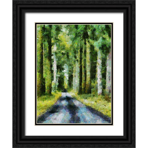 Collectio of Bloomin and Autumn Trees XXXI Black Ornate Wood Framed Art Print with Double Matting by Medeiros, Celito