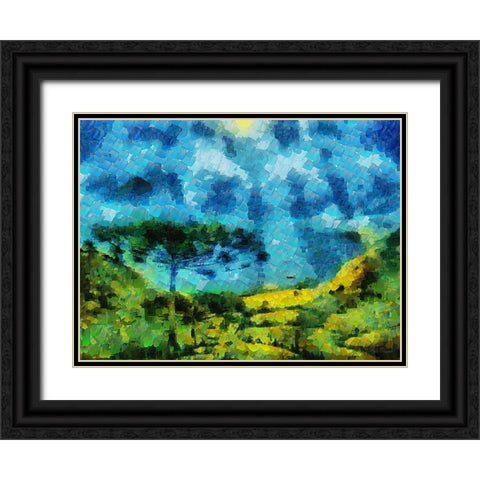 Collectio of Bloomin and Autumn Trees XLIV Black Ornate Wood Framed Art Print with Double Matting by Medeiros, Celito