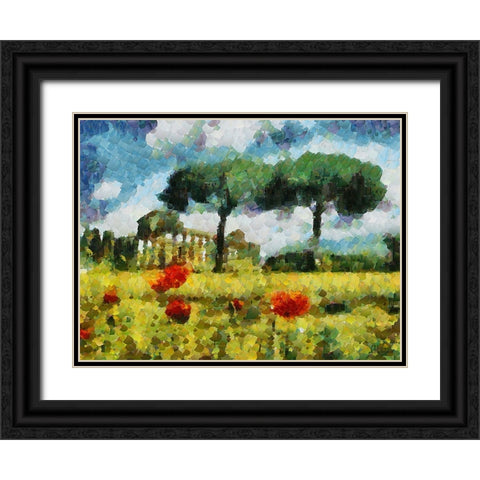 Collectio of Bloomin and Autumn Trees XLV Black Ornate Wood Framed Art Print with Double Matting by Medeiros, Celito