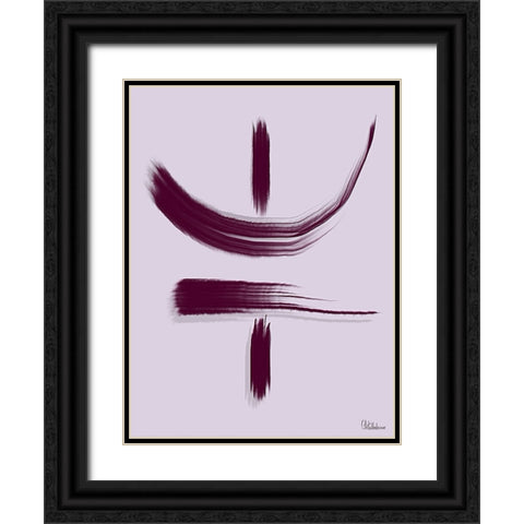 Chinese Characters II Black Ornate Wood Framed Art Print with Double Matting by Medeiros, Celito