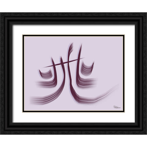 Chinese Characters III Black Ornate Wood Framed Art Print with Double Matting by Medeiros, Celito