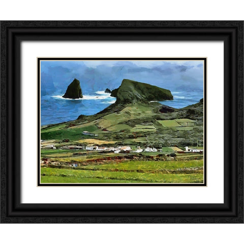 View of the Coast V Black Ornate Wood Framed Art Print with Double Matting by Medeiros, Celito
