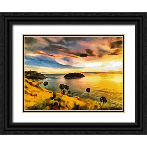 Tropical Coast XI Black Ornate Wood Framed Art Print with Double Matting by Medeiros, Celito