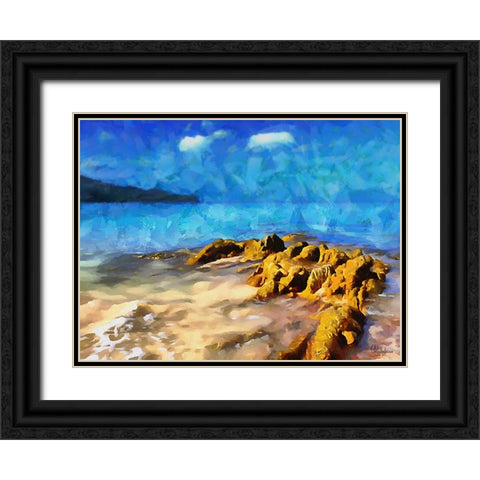 Tropical Coast XIV Black Ornate Wood Framed Art Print with Double Matting by Medeiros, Celito