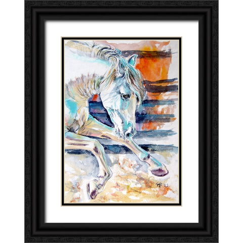 Andalusian Horse II Black Ornate Wood Framed Art Print with Double Matting by Kovacs, Anna Brigite