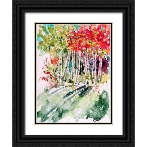 Autumn Forest at Light Black Ornate Wood Framed Art Print with Double Matting by Kovacs, Anna Brigite