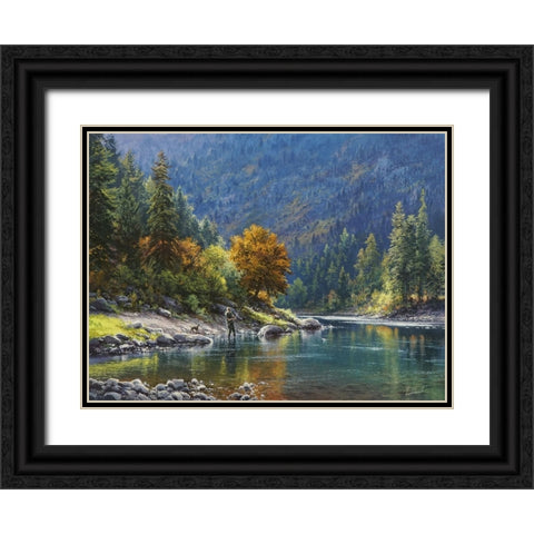 Power Source Black Ornate Wood Framed Art Print with Double Matting by Yushkevich, Viktor