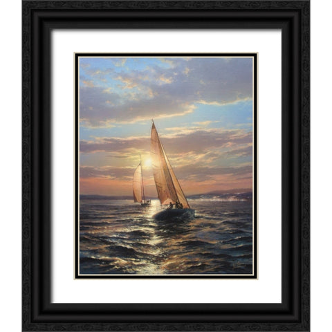 Harmony of the Sea Black Ornate Wood Framed Art Print with Double Matting by Yushkevich, Viktor
