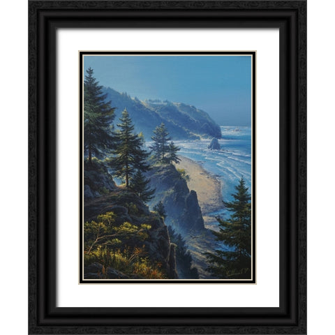 The Bay Black Ornate Wood Framed Art Print with Double Matting by Yushkevich, Viktor